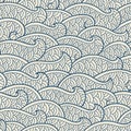 Seamless abstract pattern. Ocean ornament in oriental style. Royalty Free Stock Photo